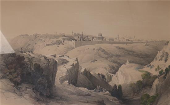 After David Roberts Jerusalem from the Mount of Olives 12.5 x 19in.